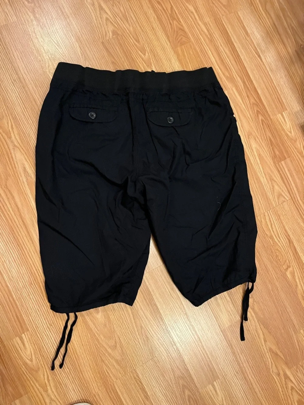 🥰SHOW SPECIAL MY STYLE Black Capris Decorative Pockets 1X - Picture 3 of 8